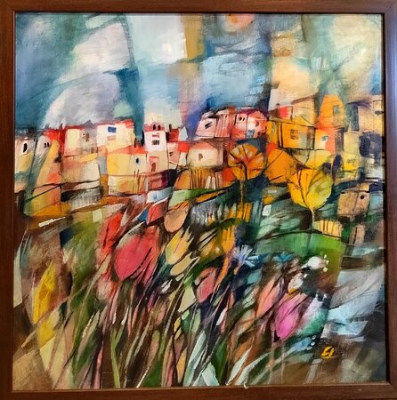 rozmer obrazu s rámom 58x57 cm