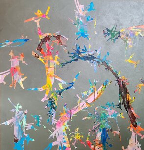 “Abstrakcia“ Rozmer obrazu s rámom 100x100 cm