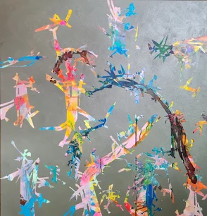 “Abstrakcia“ Rozmer obrazu s rámom 100x100 cm
