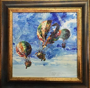 “Balóny..“ Rozmer obrázku spolu s rámom 42x42 cm