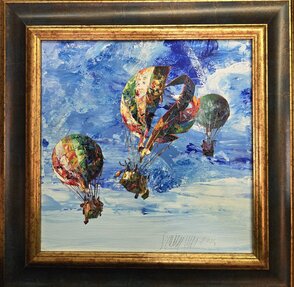 “Balóny..“ Rozmer obrázku spolu s rámom 42x42 cm