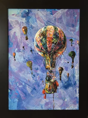 “Balóny..“ Rozmer obrazu spolu s rámom 60x80 cm