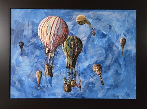 “Balóny..“ Rozmer obrazu spolu s rámom 80x60 cm