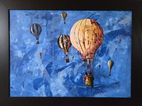 “Balóny..“ Rozmer obrazu spolu s rámom 80x60cm