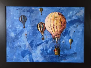 “Balóny..“ Rozmer obrazu spolu s rámom 80x60cm