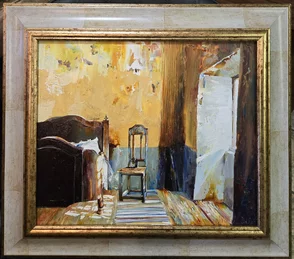 “Izba“ Rozmer obrazu spolu s rámom 47x42cm