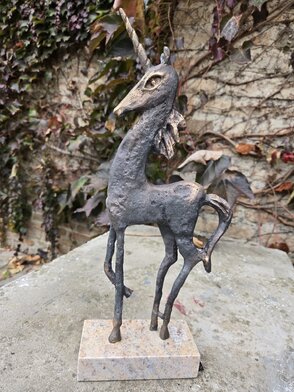 ,,Jednorožec,, bronz-zinok-patina, Výška - 43cm