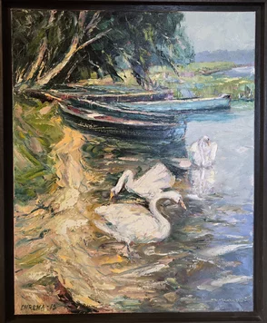 ,,Labute,, Roymer obrazu spolu s rámom 44x54 cm