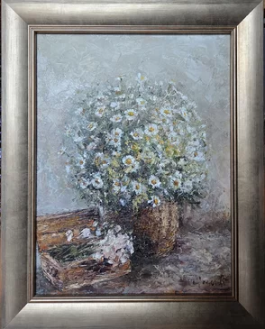 “Margarétky“ Rozmer obrazu spolu s rámom 36x45 cm