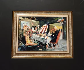 “Normálna udalosť..“ Rozmer obrázku spolu s rámom 74x60 cm
