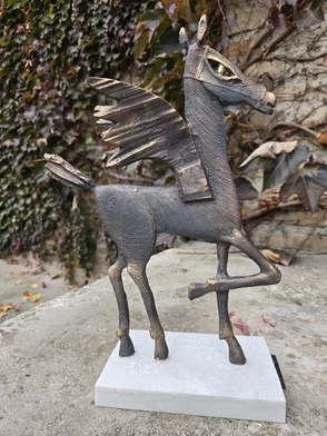 ,,Pegas,, bronz-zinok-patina, Výška - 36cm