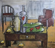 ,,TRI CITRONY...“ Rozmer obrazu s rámom je 122x102cm