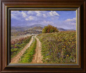 ,,TRNAVAPOĹNÁ CESTA,, Rozmer obrazu spolu s rámom 65x54 cm