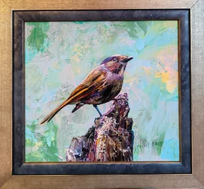 “Vtáčik“ Rozmer obrazu s rámom 43x46 cm