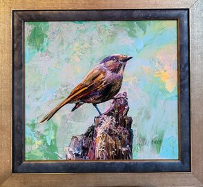 “Vtáčik“ Rozmer obrazu s rámom 43x46 cm