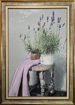 “Zátišie s levandulou“ Rozmer obrazu spolu s rámom 51x71 cm