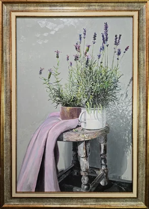 “Zátišie s levandulou“ Rozmer obrazu spolu s rámom 51x71 cm